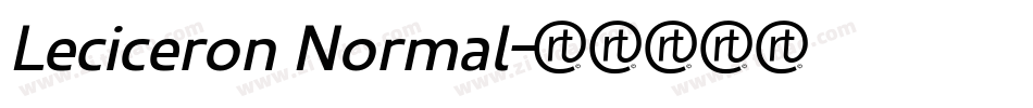 Leciceron Normal字体转换